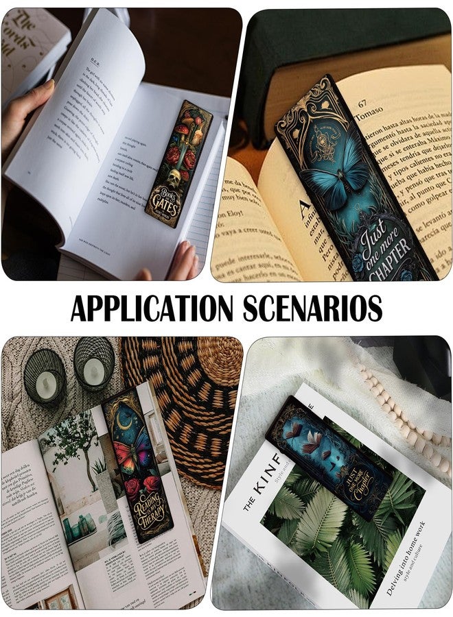 AFRITEE Dark Romance Bookmarks Gifts - 100 Pcs Gothic Vintage Bulk Romance Paper Bookmarks for Reading Lovers, Horror Skull Black Cat Butterfly Book Marks Accessories Gift for Students Girl Teachers Bookish - Image 5