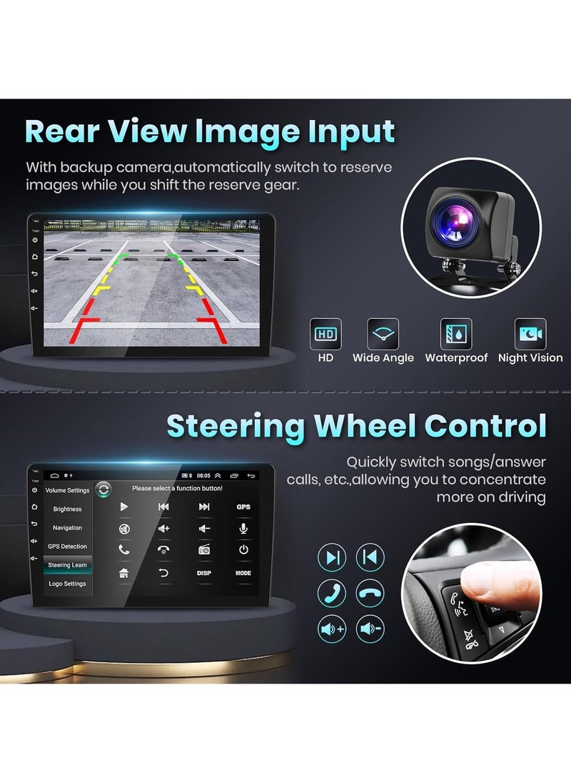 Vierex - Android Car Stereo Screen For Hyundai Santa Fe 2006-2012 With Apple CarPlay Android Auto Wireless 2GB RAM 32GB Memory WiFi Bluetooth HD Camera Included - Image 1