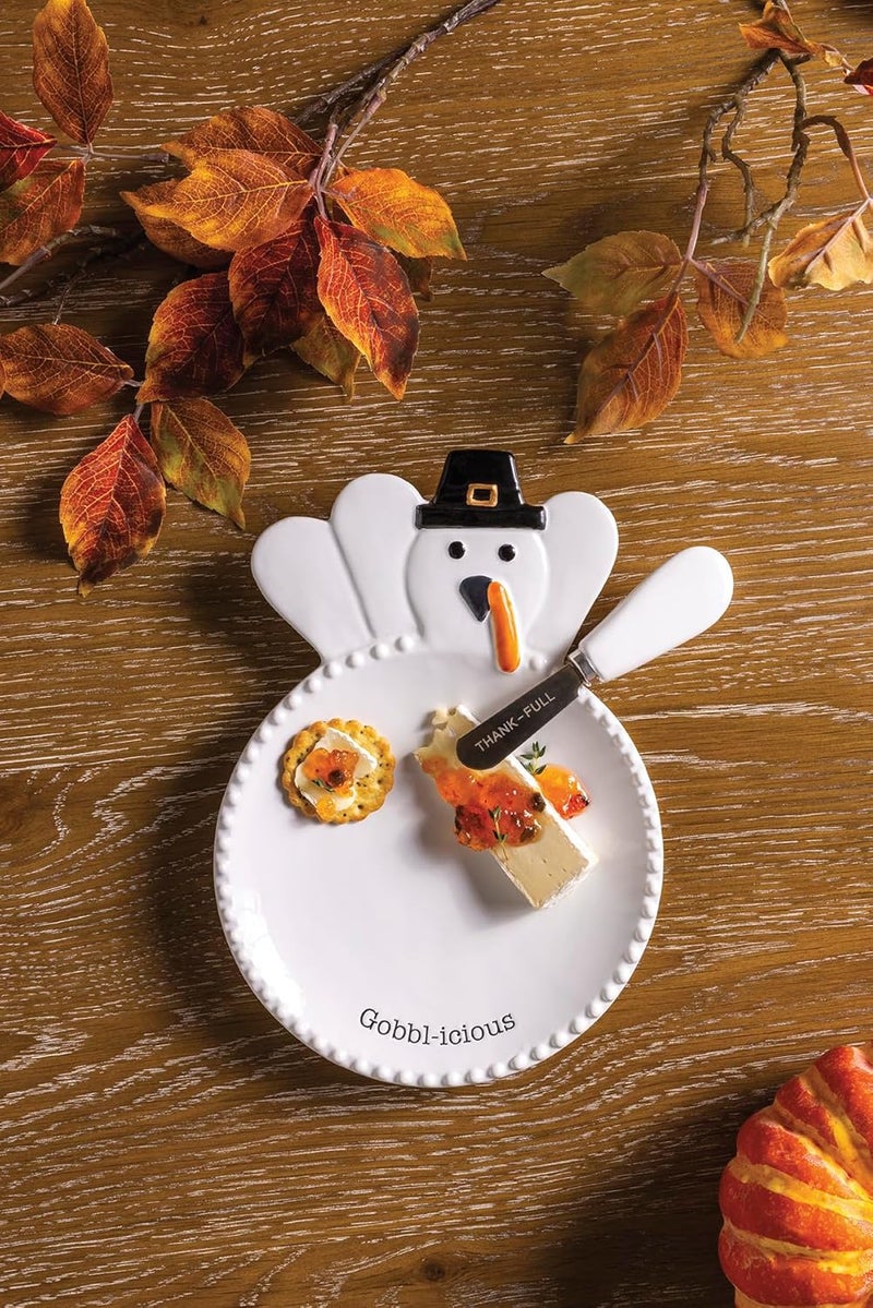 Thanksgiving Turkey Plate & Spreader Set