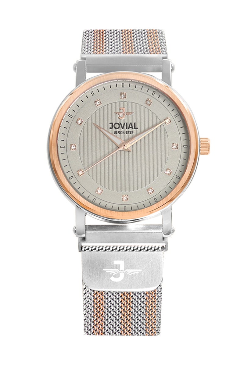 Jovial JOVIAL 5083LAMQ02E Women's Watch, Mesh Band, Magnetic Buckle, Grey Dial, Water Resistant, Analog, Magnitic buckle 30MM - Image 1