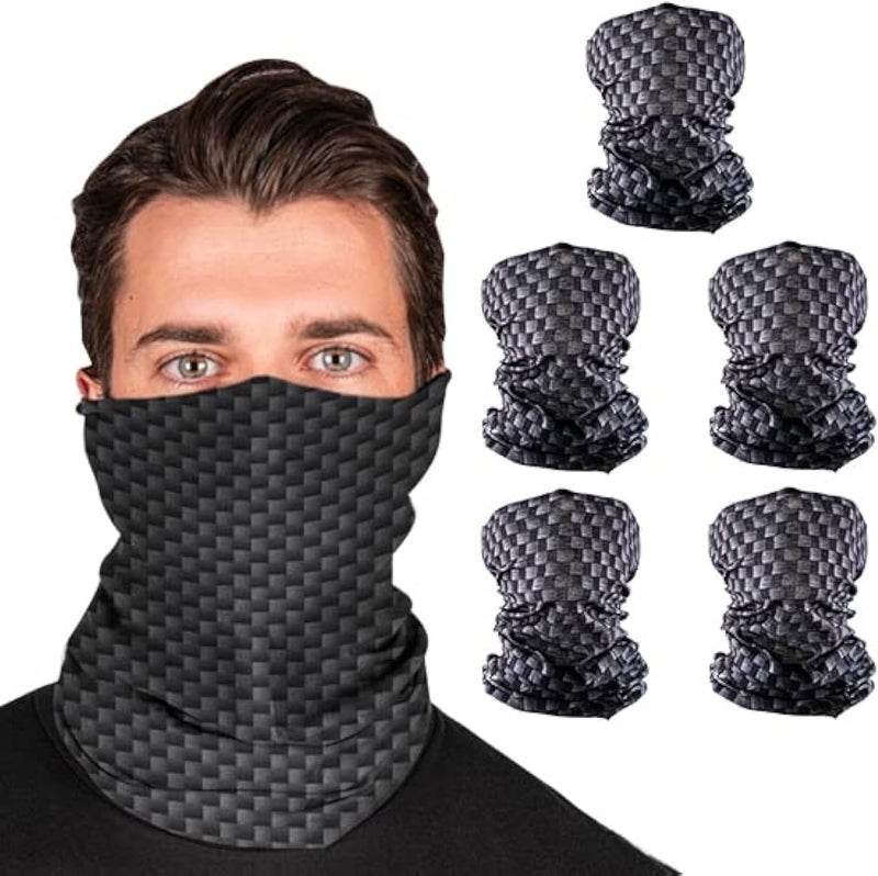 Sa Company 5-Pack UV Face Shield | UV 30+ Multipurpose Neck Gaiter Balaclava for Adults - Image 1