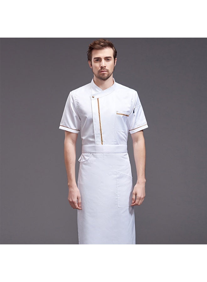 NIBEMINENT Breathable Chef Work Clothes Top for Men and Women  Summer Hotel Restaurant Canteen Back Kitchen - Image 1
