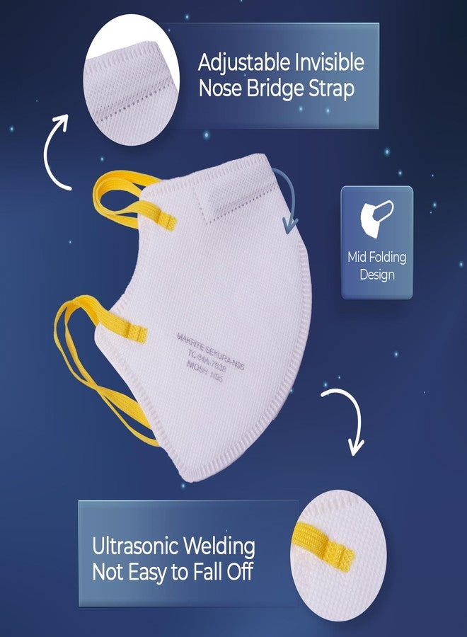 Makrite SEKURA N95 Foldable Particulate Respirator Mask, NIOSH Certified, M/L Size (Box of 40 Masks) - Image 2