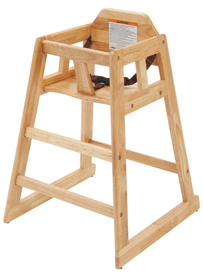 Winco Winco Unassembled Wooden High Chair, Natural,Tan, Medium 