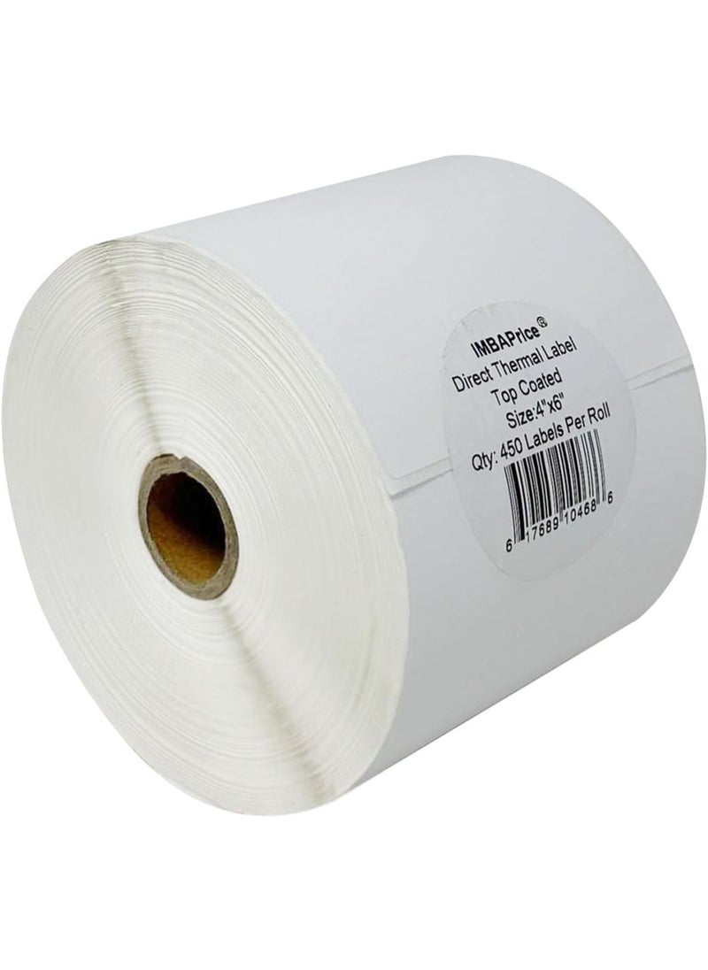 iMBAPrice iMBAPrice  1 Roll of 4504x6 Direct Thermal Labels for Zebra 2844 ZP450 ZP500 ZP505 1 inch core  9560GSM Top Coated  - Image 1