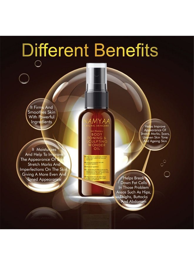 Qraa Namyaa Natural Science Body Toning/Sculpting Wonder Oil For Scars/Stretch Mark/Ageing/Uneven Skin Tone/Firming/Nourishment, 50 Ml  - Image 3