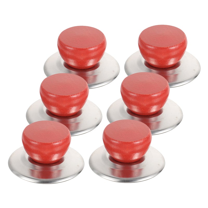 6 Sets Universal Pot Lid Replacement Knob Abs Pan Lid Holding Handles Button For Cookers Skillets Kitchen Cookware Covers Stainless Steel - Image 1