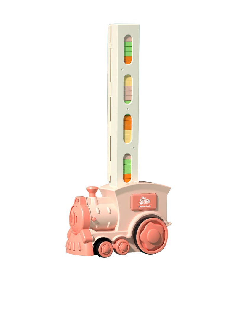 ما بيبي Children's Dominoes Train Boy Puzzle Automatic Cast Release Car Building Blocks Electric Toys Girls Gift - Image 1