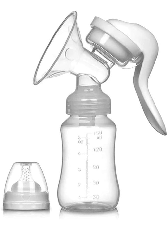 يوما مضخة الثدي اليدوية المحمولة المصنوعة من السيليكون بسعة 150 مل، خالية من مادة BPA، سهلة التنظيف، مثالية للسفر والاستخدام المنزلي - Image 1