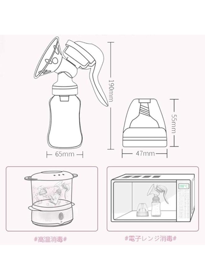 يوما مضخة الثدي اليدوية المحمولة المصنوعة من السيليكون بسعة 150 مل، خالية من مادة BPA، سهلة التنظيف، مثالية للسفر والاستخدام المنزلي - Image 4