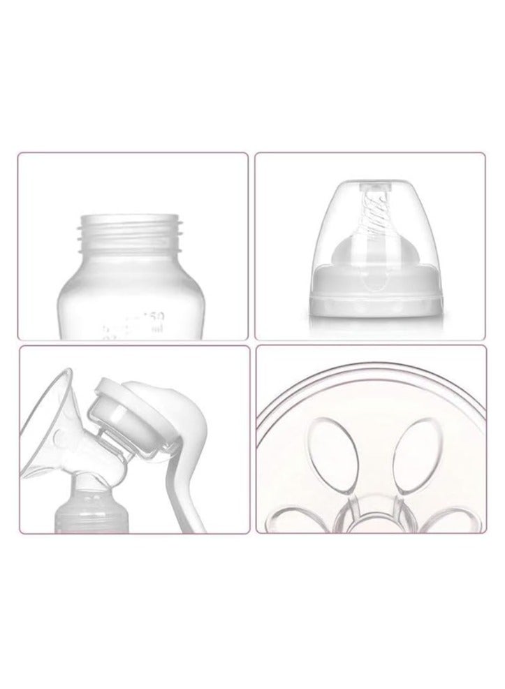يوما مضخة الثدي اليدوية المحمولة المصنوعة من السيليكون بسعة 150 مل، خالية من مادة BPA، سهلة التنظيف، مثالية للسفر والاستخدام المنزلي - Image 2