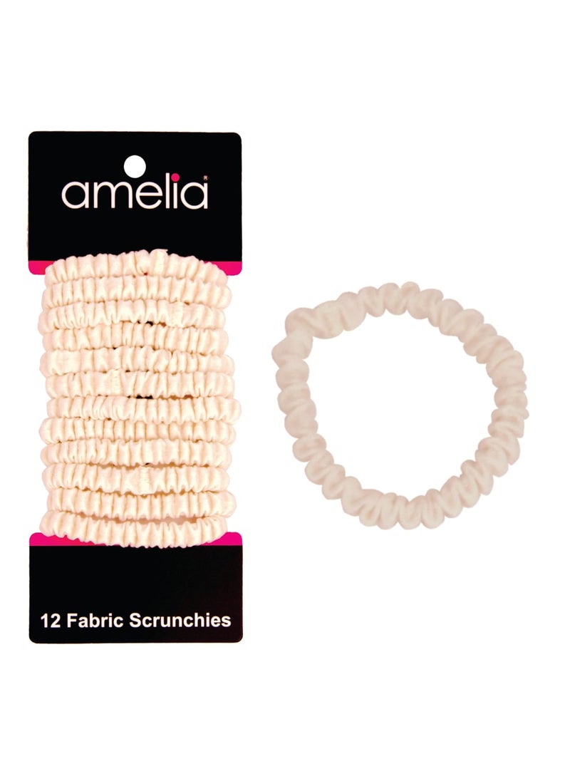 Amelia Beauty Products - Amelia Beauty White Skinny Jersey Scrunchies 2125in Diameter Gentle on Hair Strong Hold No Snag No Dents or Creases 12 Pack - Image 1