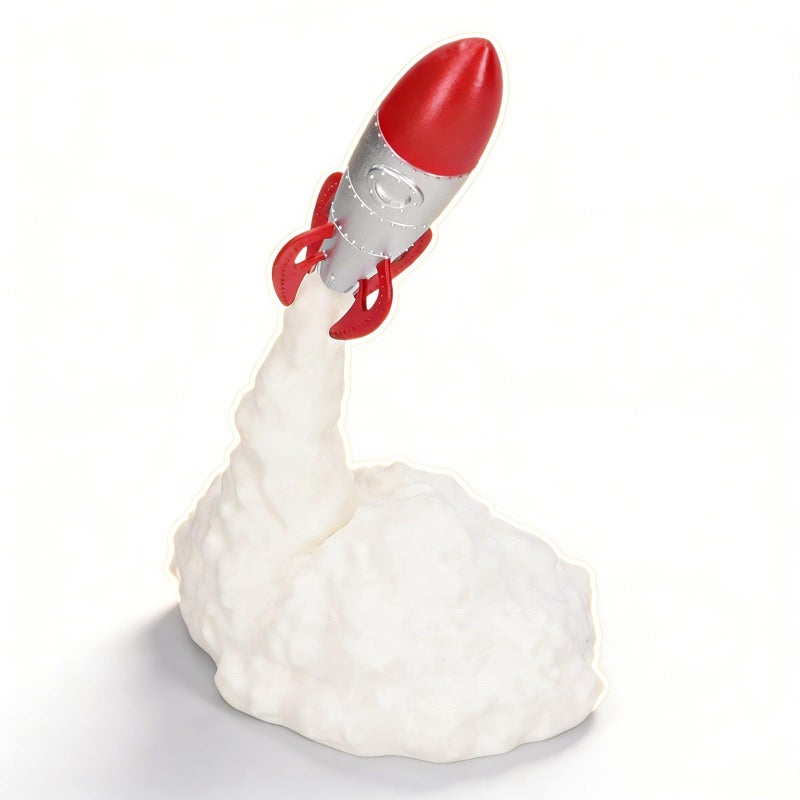3D Printing Rocket Lamp USB Charging LED Night Light Table Decor Eco Friendly PLA Material - Image 2