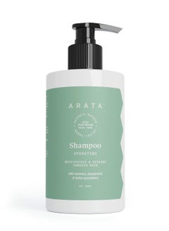 ARATA Arata Natural Hydrating Hair Shampoo (300ml) with Ginkgo, Ginger and Indian Gooseberry Moisturises and Repairs Damaged Hair Paraben and Sulphate Free Shampoo for Women and Men  - Image 1