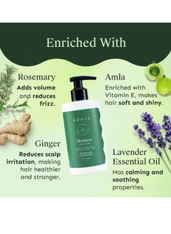 ARATA Arata Natural Hydrating Hair Shampoo (300ml) with Ginkgo, Ginger and Indian Gooseberry Moisturises and Repairs Damaged Hair Paraben and Sulphate Free Shampoo for Women and Men  - Image 3
