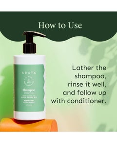 ARATA Arata Natural Hydrating Hair Shampoo (300ml) with Ginkgo, Ginger and Indian Gooseberry Moisturises and Repairs Damaged Hair Paraben and Sulphate Free Shampoo for Women and Men  - Image 5
