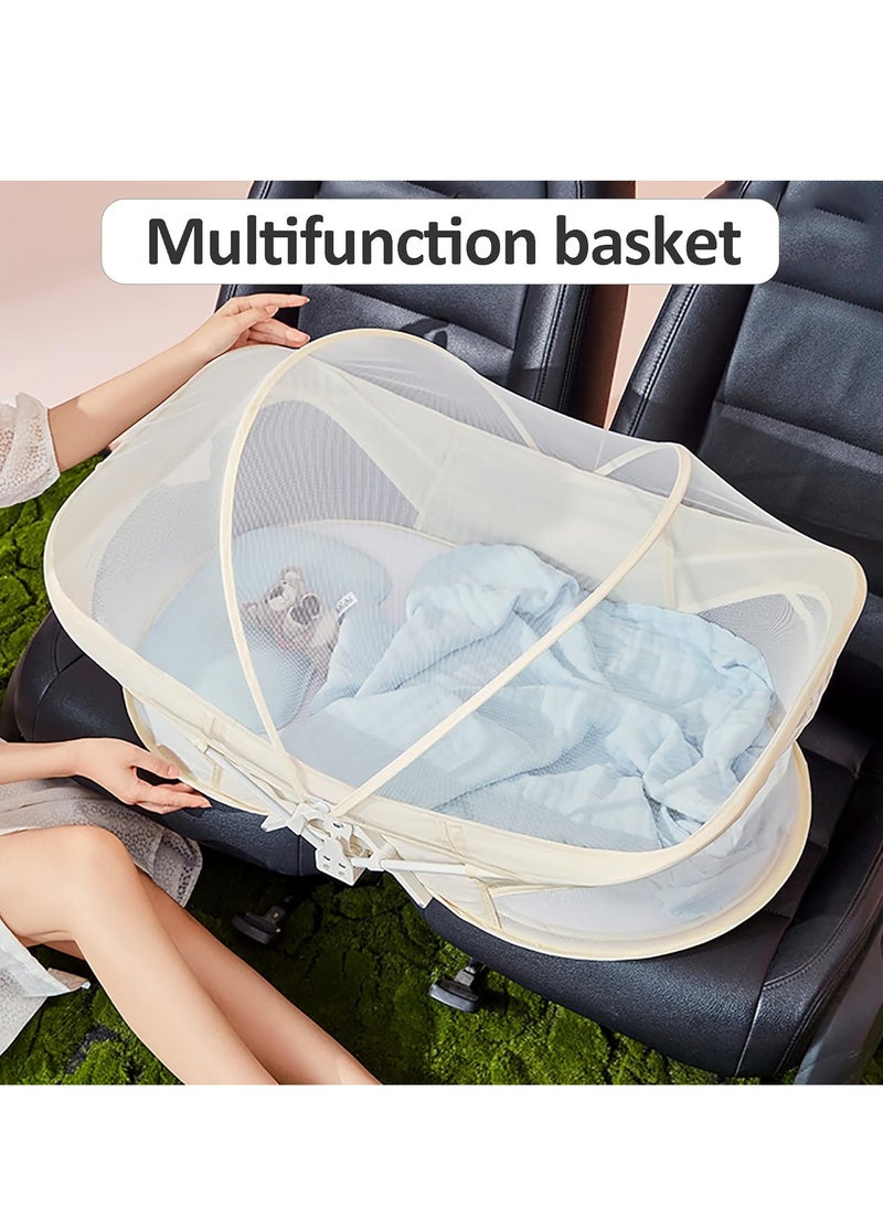 hibobi Super Soft Portable Bed Net for New Born, Foldable Design Makes Travel More Convenient，Provides a Safe and Comfortable Space for Your Baby Anywhere 51x50x6cm  - Image 2