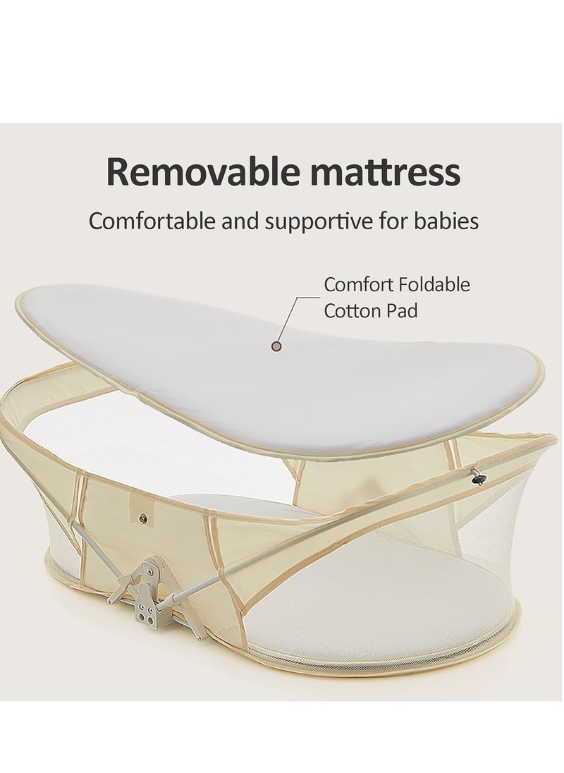 hibobi Super Soft Portable Bed Net for New Born, Foldable Design Makes Travel More Convenient，Provides a Safe and Comfortable Space for Your Baby Anywhere 51x50x6cm  - Image 4
