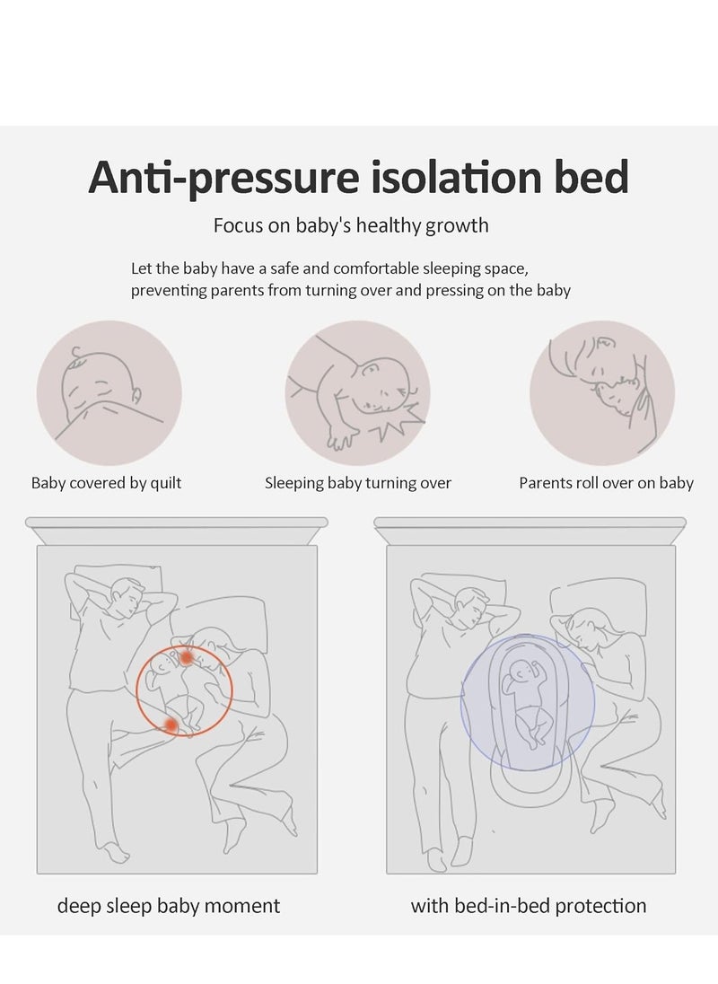 hibobi Super Soft Portable Bed Net for New Born, Foldable Design Makes Travel More Convenient，Provides a Safe and Comfortable Space for Your Baby Anywhere 51x50x6cm  - Image 5