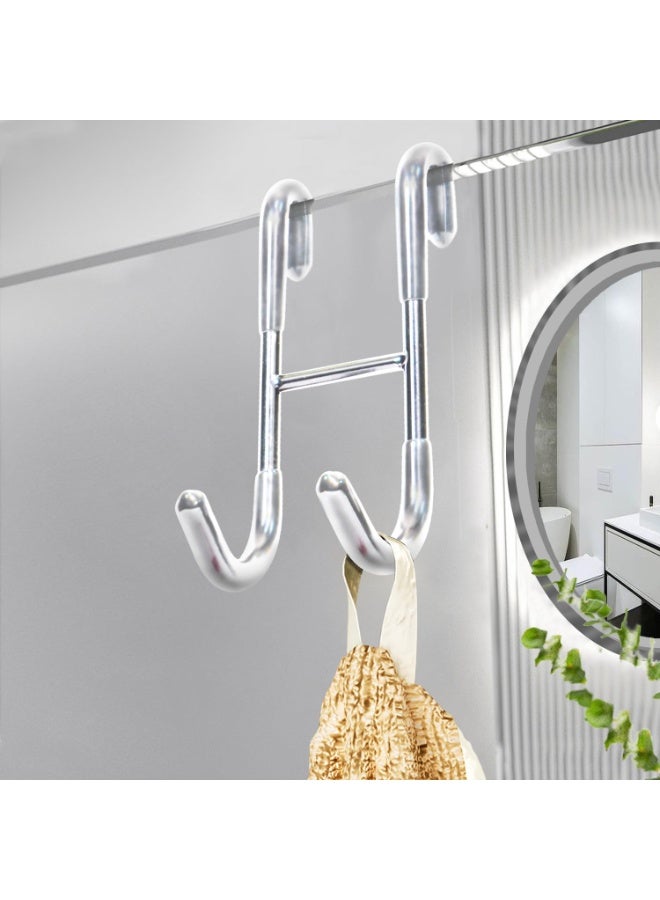 2 Pack Shower Door Towel Hooks, Heavy Duty 304 Stainless Steel, Brushed Nickel Finish, for Frameless Glass Doors - Image 4