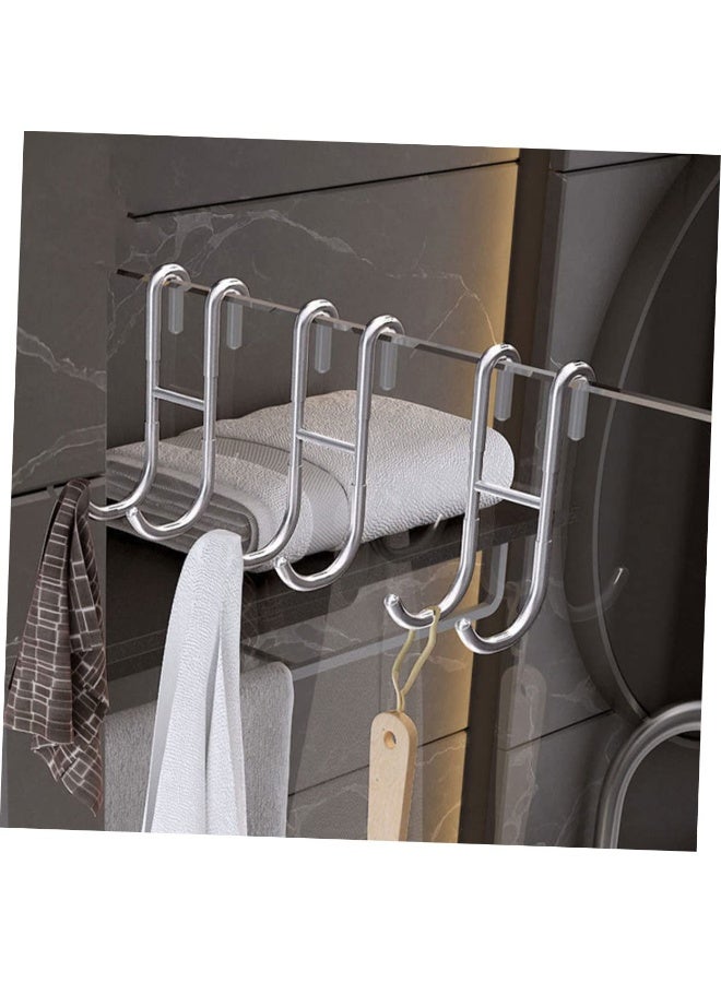 2 Pack Shower Door Towel Hooks, Heavy Duty 304 Stainless Steel, Brushed Nickel Finish, for Frameless Glass Doors - Image 5