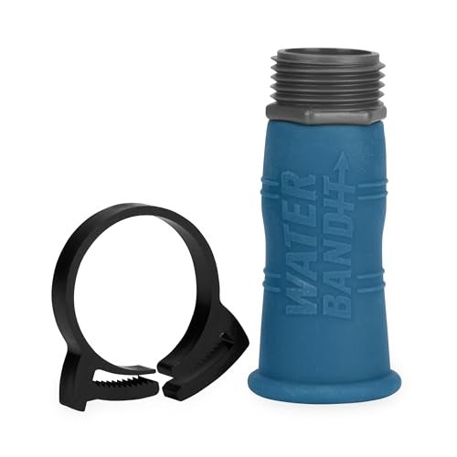 Camco Water Bandit - Features a Highly Flexible Silicone-Polymer Sleeve & ABS Male Water Hose Connection - Works with Damaged or Stripped Faucet Threads or Faucets without Threads (22484) - Image 1