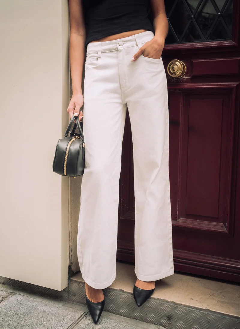 Lichi Mid-rise straight jeans