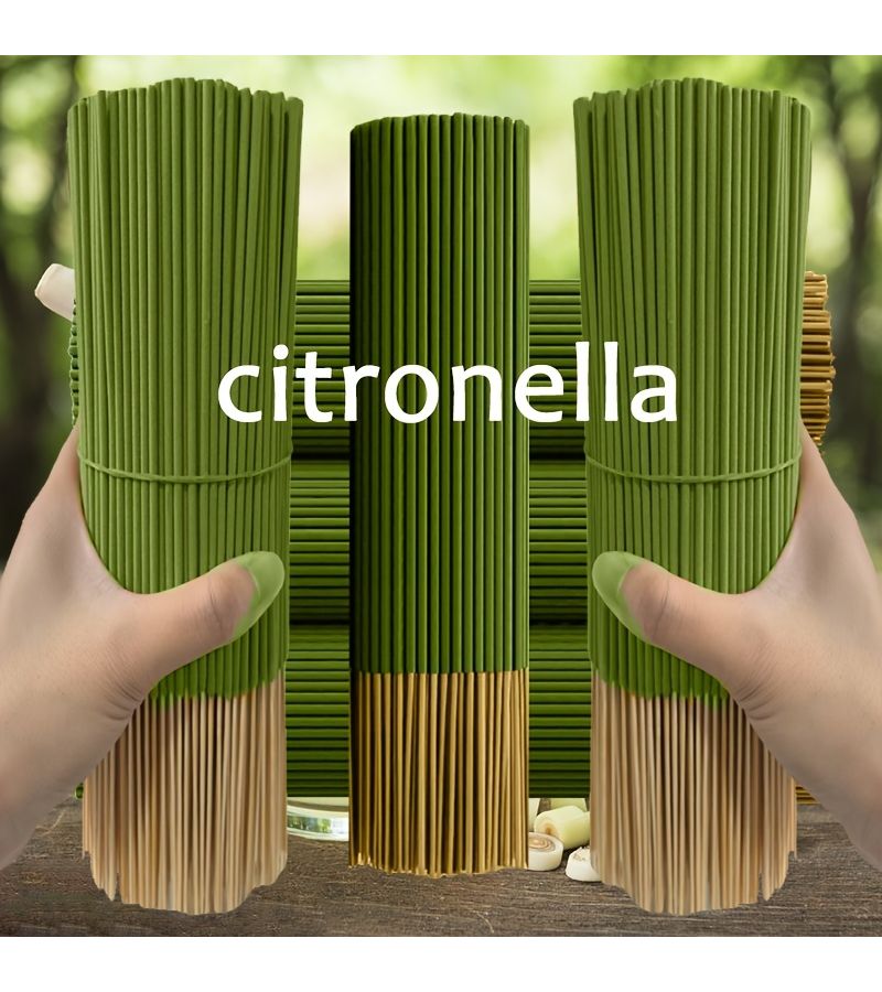 7 47 82 124 184P Extended Citronella Oil Lemon Grass Sticks 45 Minute Burn Time Artificial Wood Summer Scent For Home Camping Patio Pool Outdoor Activities Air Purifying Relax Holiday Decor Halloween Christmas Easter Thanksgiving - Image 1
