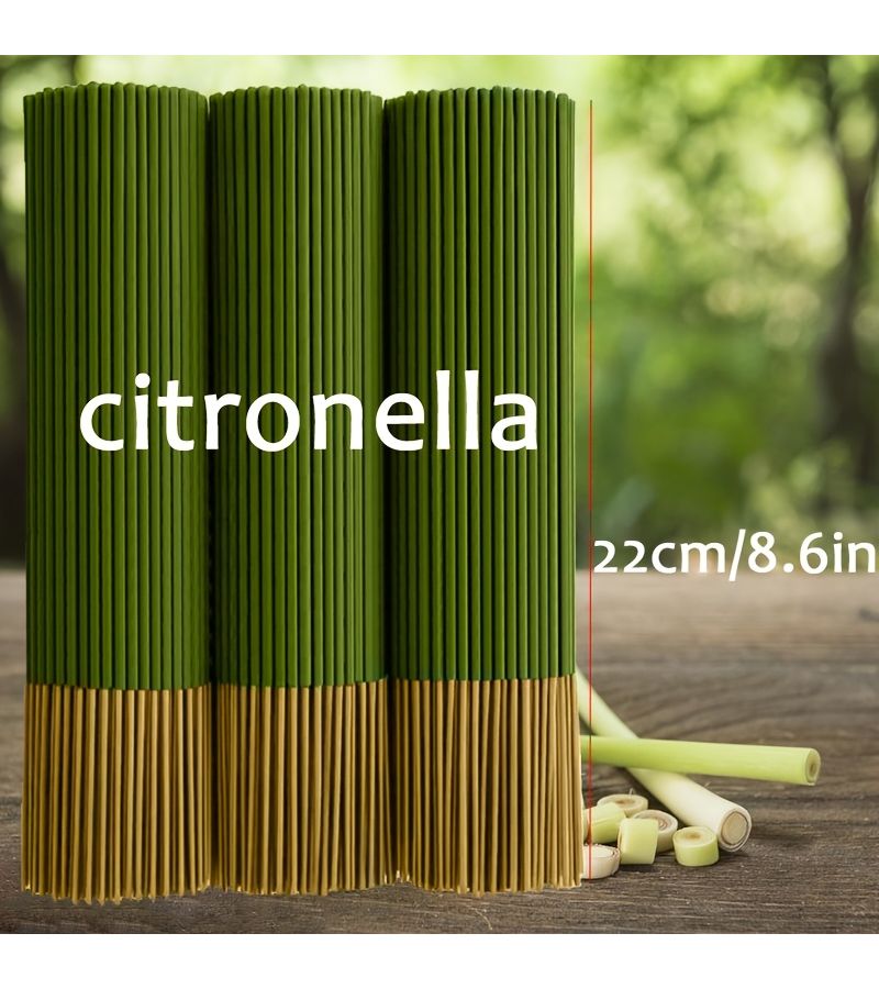 7 47 82 124 184P Extended Citronella Oil Lemon Grass Sticks 45 Minute Burn Time Artificial Wood Summer Scent For Home Camping Patio Pool Outdoor Activities Air Purifying Relax Holiday Decor Halloween Christmas Easter Thanksgiving - Image 4