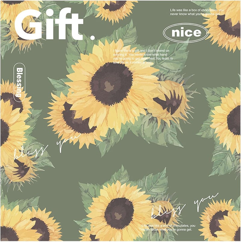 cheekyglo 10 Counts Color Flower Wrapping Paper, Big Flower Kraft Paper, Waterproof Florist Bouquet Paper, DIY Crafts Flower Shop Bouquet Supplies, Multicolor (E) - Image 1