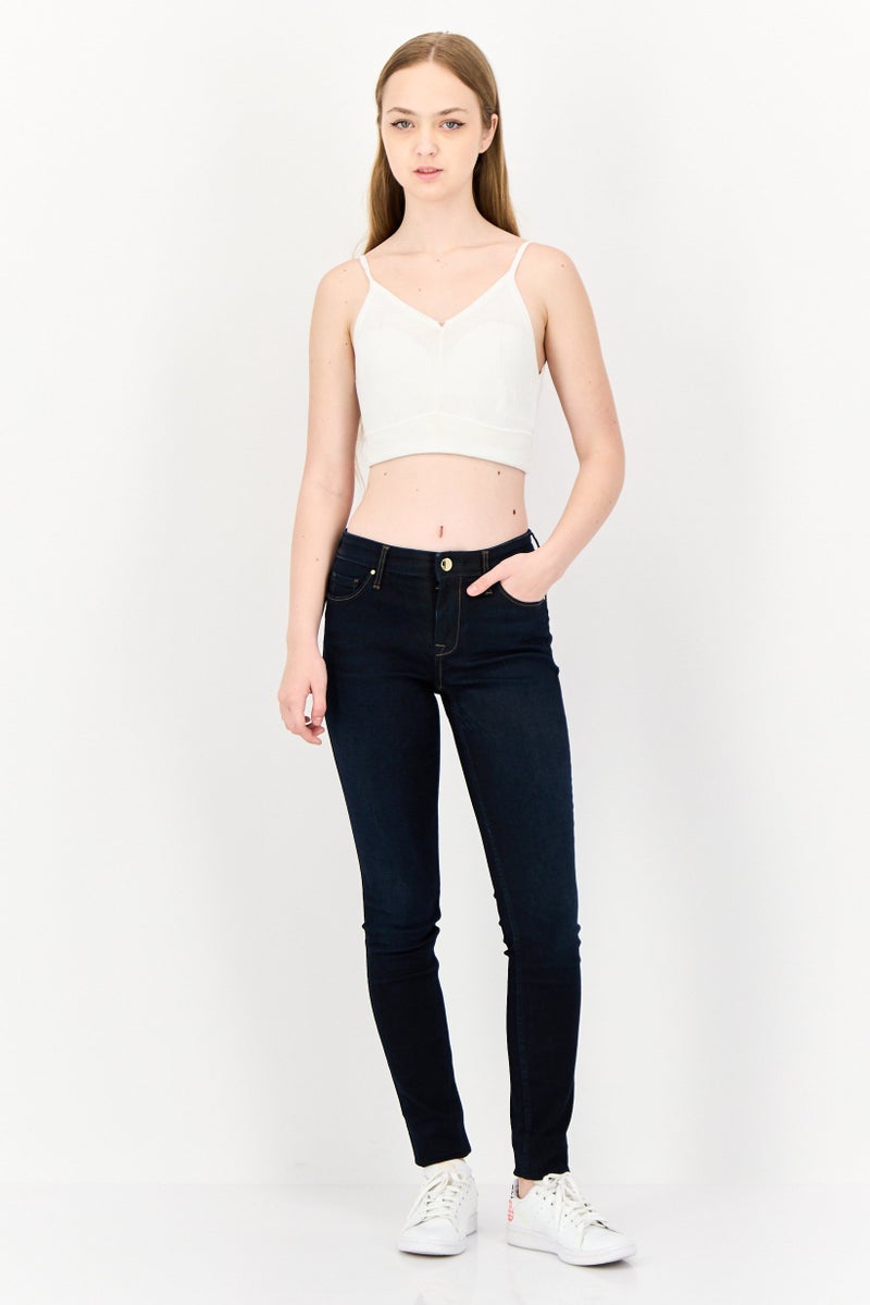 ONLY بلوزة نسائية بدون أكمام بتصميم V، بيضاء - Image 4