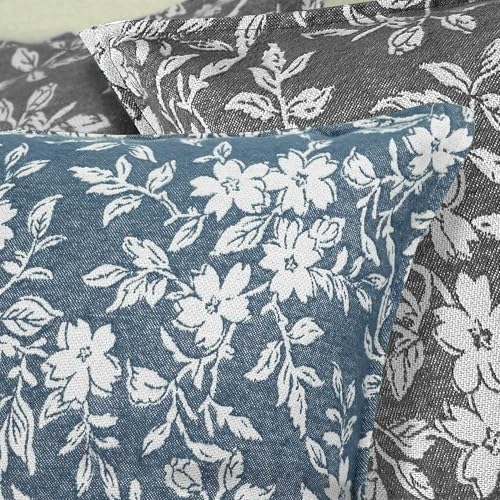 makkey Floral Pillow Covers 20x20 Inch Set of 2 Pastoral Throw Pillow Covers Jacquard Pillowcovers Couch Pillows for Living Room Farmhouse Accent Sofa Pillows - Image 5