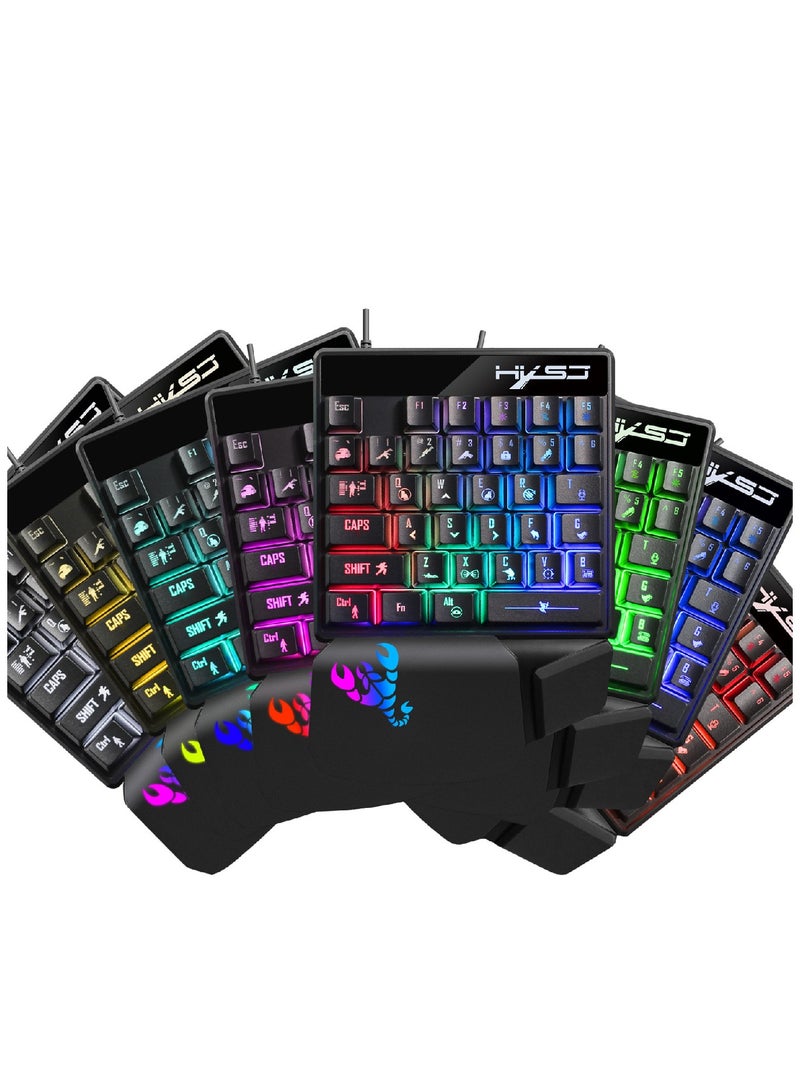 إتش إكس إس جيه لوحة مفاتيح الألعاب V400 ذات 35 مفتاحًا لأجهزة PUBG / LOL / CS Gamer سلكية - Image 4
