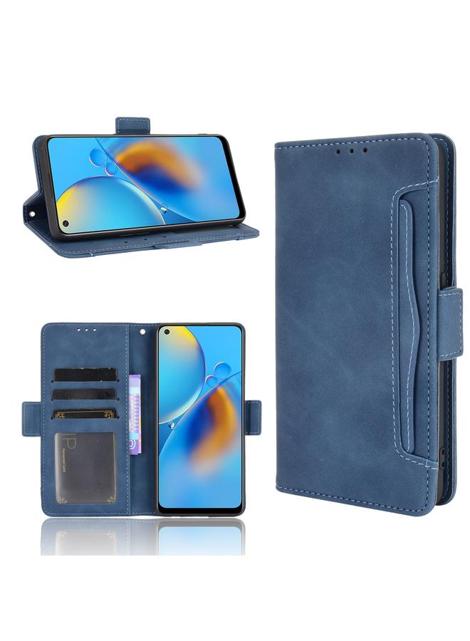S-TOP Case For OPPO A74 4G / F19 4G Skin Feel Calf Pattern Horizontal Flip Leather Case with Holder & Card Slots & Photo Frame - Image 1