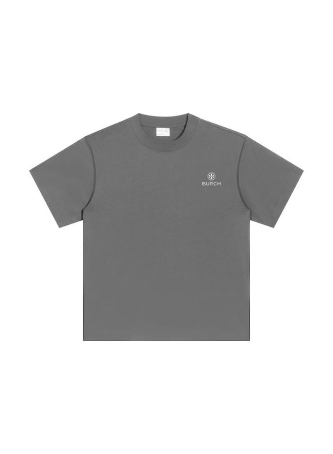 Burch Oversized T-shirt with LOGO, 300G heavy 100% cotton double yarn T-shirt, unisex leisure gym shirt, counter quality T-shirt, and versatile loose T-shirt in daily trend. - Image 3