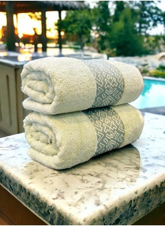 Luxury Soft and Absorbent Bath Towel Set 500 GSM, Perfect for Bathroom, Beach Or Pool (70x140 cm) Pack 0f 2 - Tea Green - pzsku/Z2ADB710A1B62E7B58C80Z/45/_/1716471234/8efd8e3c-6247-491c-9a8b-039a8bb90095