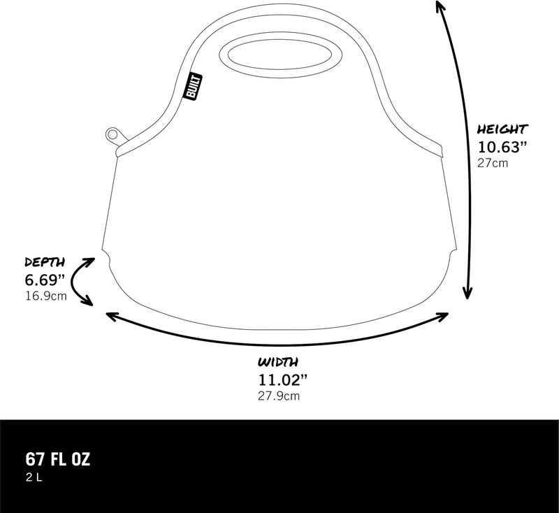 Built Gourmet Getaway Neoprene Lunch Bag - Insulated, Reusable, & Machine-Washable Lunch Tote for Hot and Cold Food Storage, Lightweight & Reusable - One Size (Celestial Blue) - Image 3