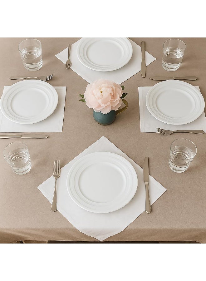 BS B&S Linea Embossed Porcelain Side Plates Set of 4 – 7.5" Small Plates for Salad, Dessert & Snacks - Image 4