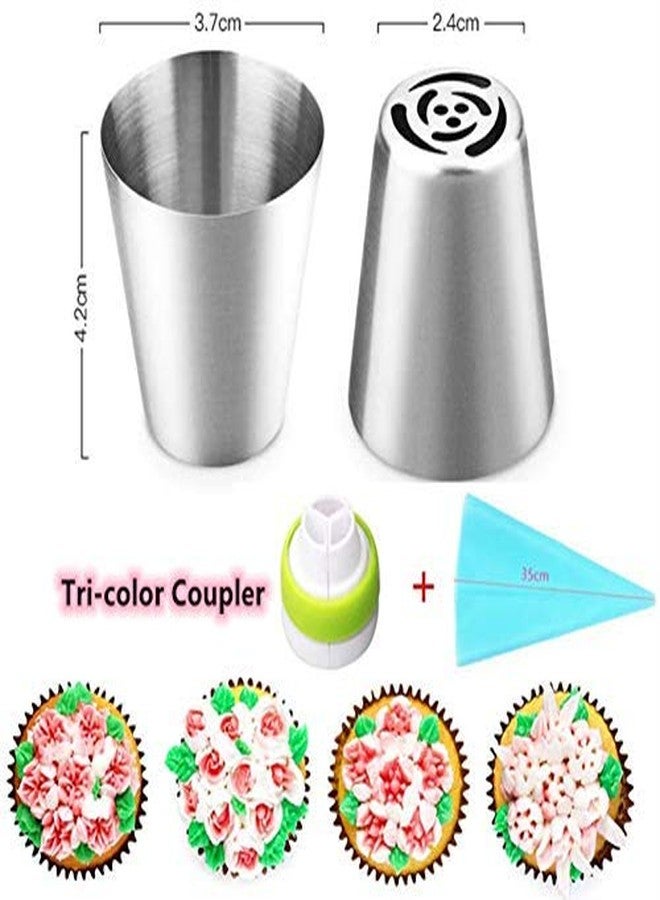 Wowdecor Russian Piping Tips Cake Decorating Complete Set, WOWDECOR 24pcs Baking Supplies Kit Icing Nozzles Flowers Shaped, Frosting Bags and Tips for Beginners Cookies Cakes Holiday Birthday Party Baking - Image 2