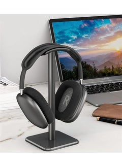NIBEMINENT Headphone Stand Aluminum Headset Holder With Solid Base For Desk Compatible With Air Pods Max Be Ats Bo Se B And O So Ny Sen Nheiser Etc Black  - Image 3