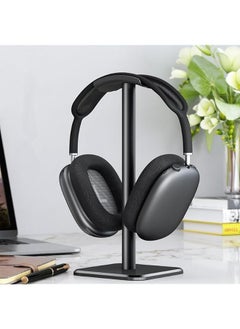 NIBEMINENT Headphone Stand Aluminum Headset Holder With Solid Base For Desk Compatible With Air Pods Max Be Ats Bo Se B And O So Ny Sen Nheiser Etc Black  - Image 4