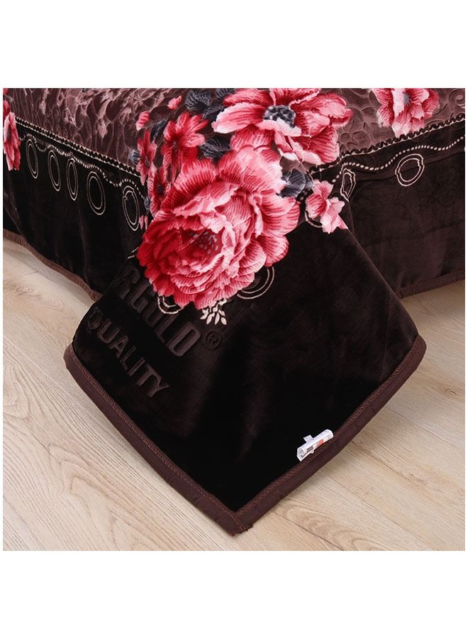 ستارجولد بطانية ذات جودة كورية مزدوجة من طبقتين مصنوعة من خيوط بوليستر 100٪ تم الحصول عليها من البوليستر البكر وهي مناسبة لفصل الشتاء والمطر - Image 5