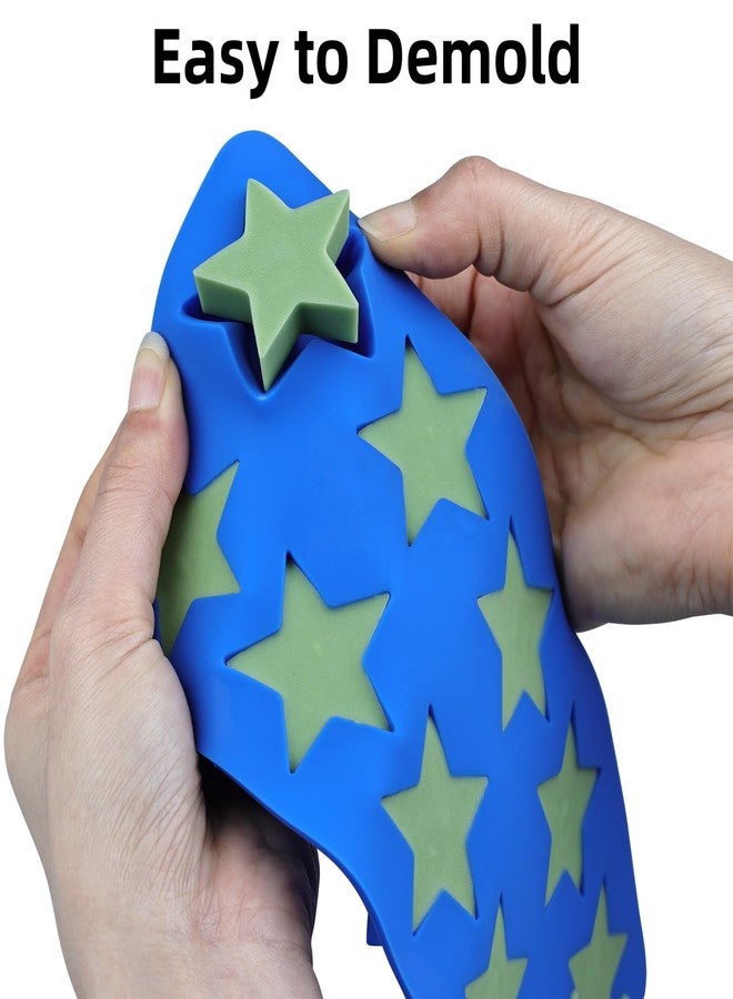 EDUEE Silicone Star Candy Molds - 3pcs for Baking, Ice Cube, Resin, Soap, Jelly (Star Size 1.93in) - Image 3