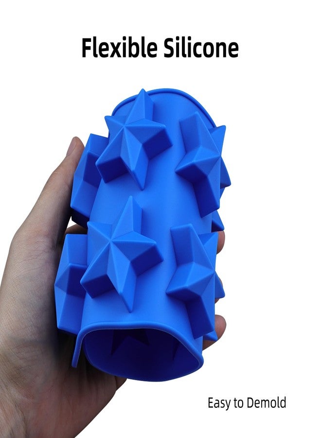 EDUEE Silicone Star Candy Molds - 3pcs for Baking, Ice Cube, Resin, Soap, Jelly (Star Size 1.93in) - Image 5