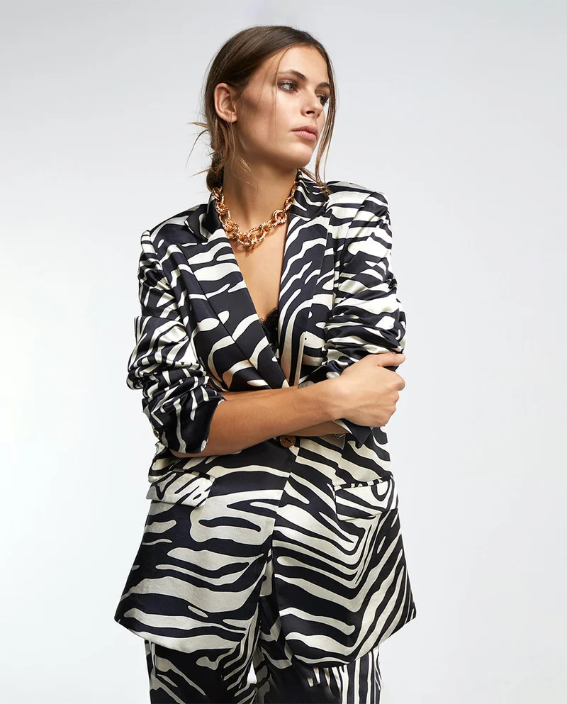 Lola Casademunt Zebra print blazer