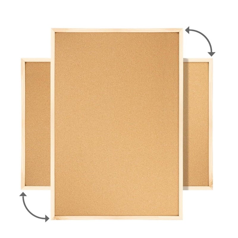 إطار خشبي للوحة التعليق (16x24 بوصة) مع دبابيس تعليق لغرفة الاجتماعات في المكتب - Image 2