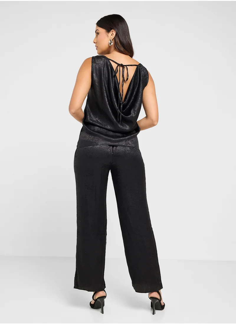 ايلا Back Cowl Top & Pant Set