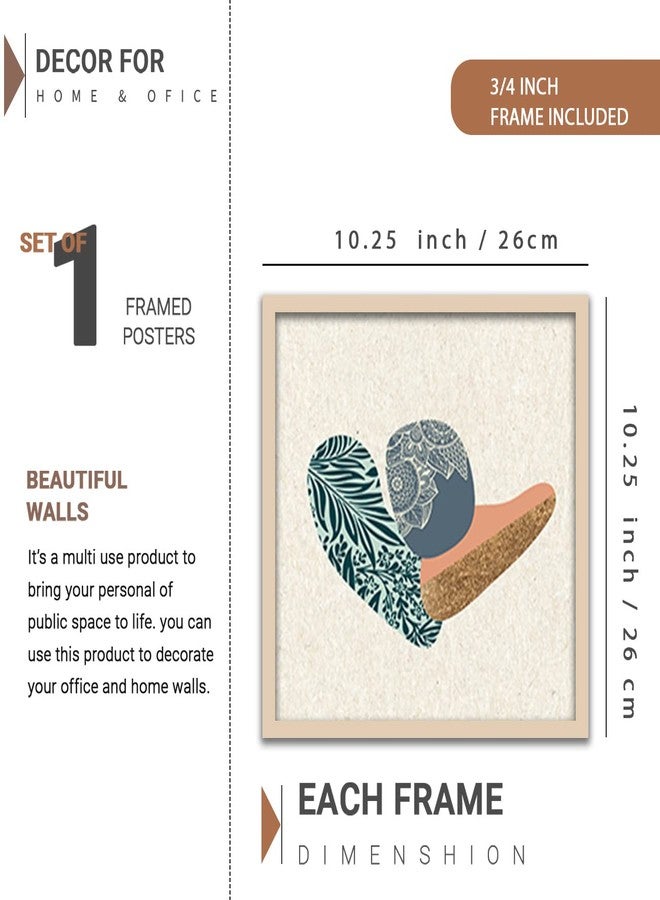 walllane Wood - Aesthetic Premium Wall Decor Paintings With Frame Paintings For Living Room /Painting For Wall Decoration (Color - Multicolor, Large) Set Of 4 (Style03) - Image 4