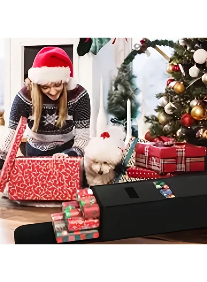 Black Extra Long Wrapping Paper Storage Bag With Pockets Foldable Gift Wrap Organizer - Image 3