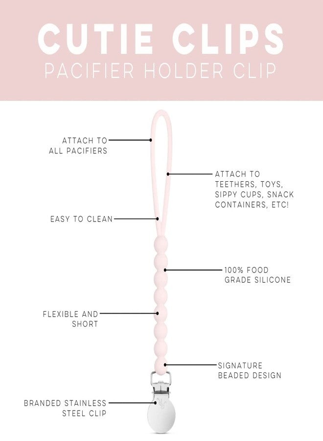 Ryan & Rose Cutie Clip Judy - Pacifier Clip Holder Silicone (Judy, Pink) - Image 2